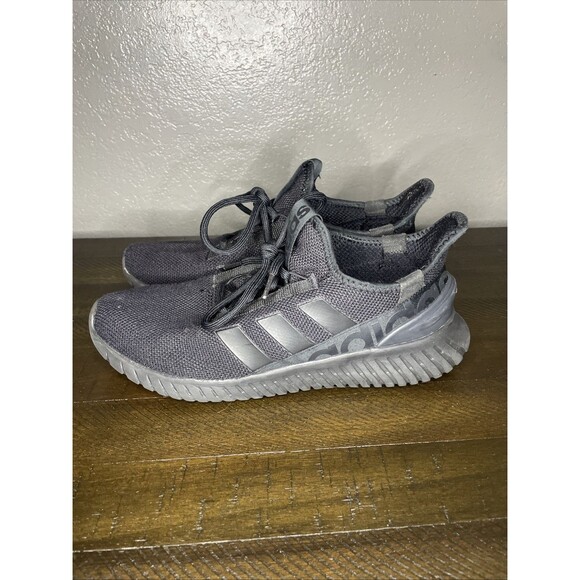 Men’s Size 10.5 Adidas Cloudfoam Black Knit Running Shoe Lightweight Comfort - Picture 1 of 8